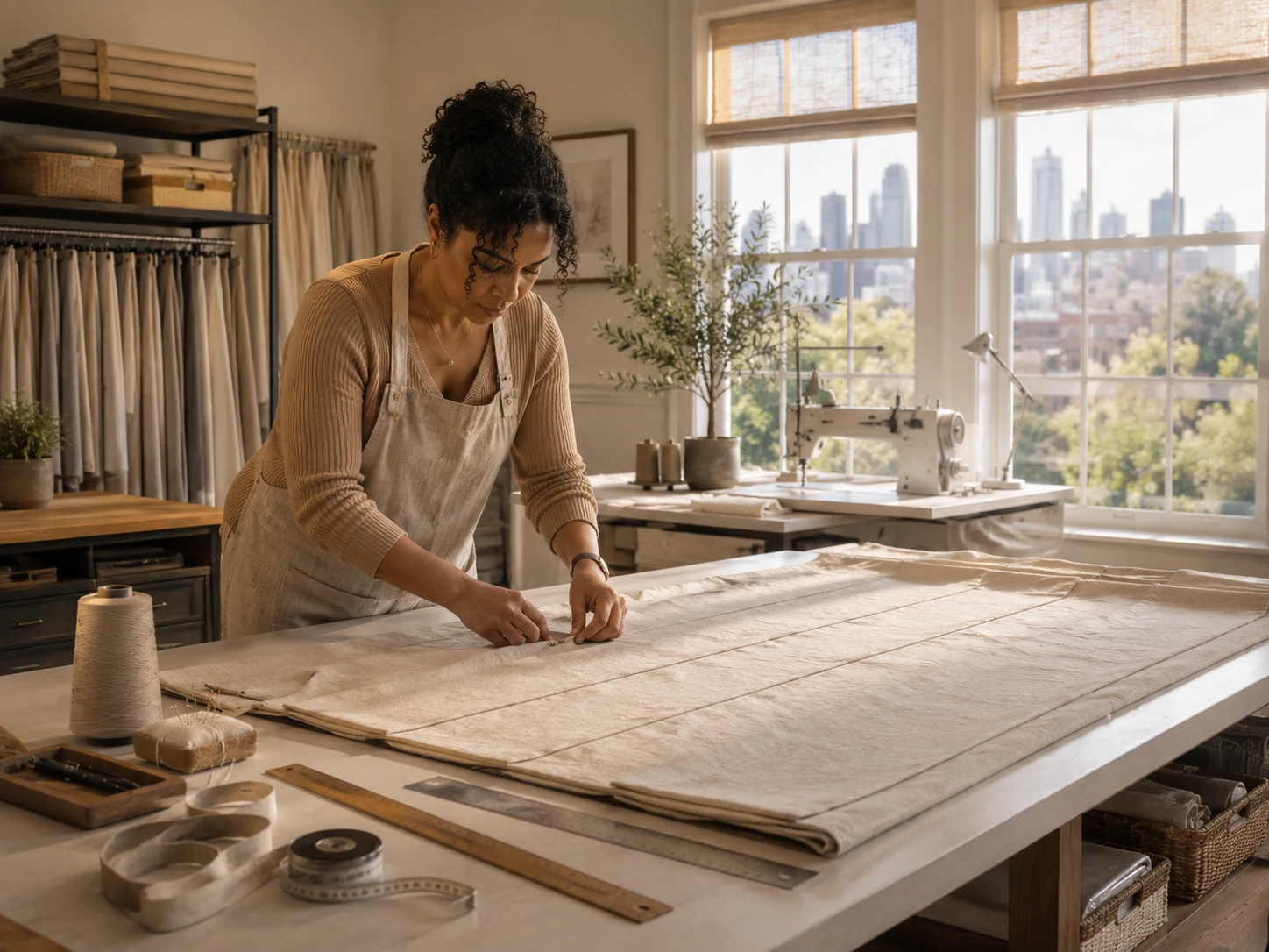 Custom window treatment fabrication